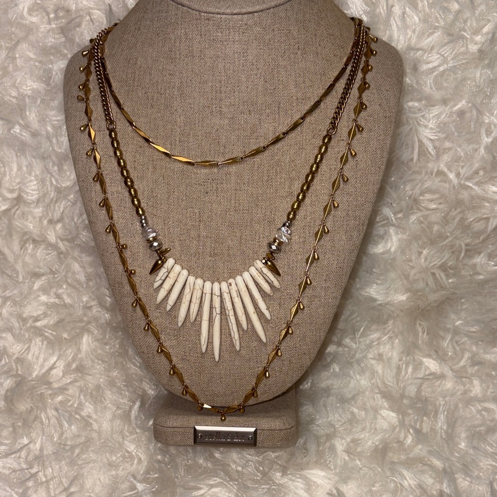 Stella & Dot Zuni Layering Necklace in Mixed Metals